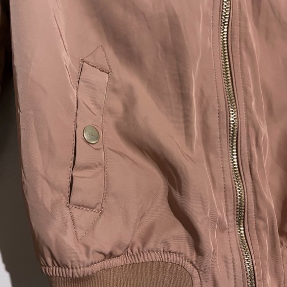 Bik Bok Satin Blush Pink Bomber Jacket - Picture 5 of 12